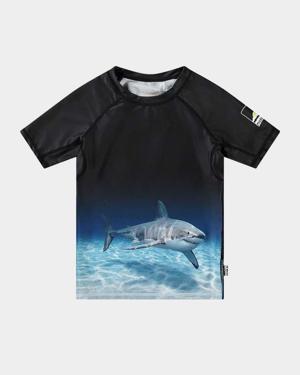 Boy's Neptune Short-Sleeve Rashguard Swim Top, Size 3T